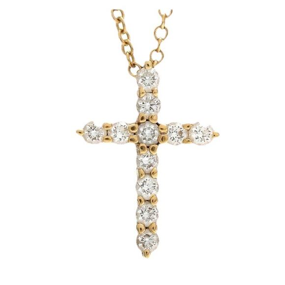 Tiffany & Co Diamond Cross Necklace - Picture 4 of 4